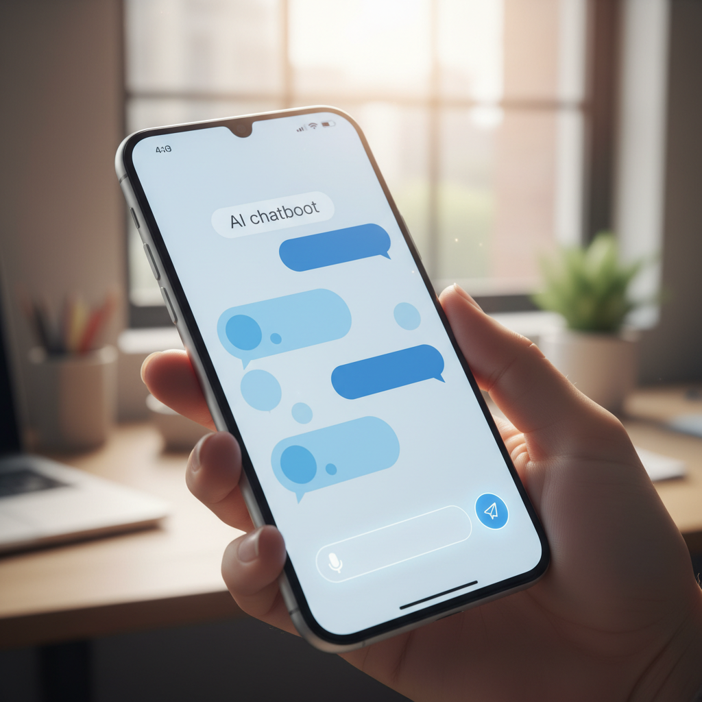 AI chatbot interface used for customer inquiries in a service business