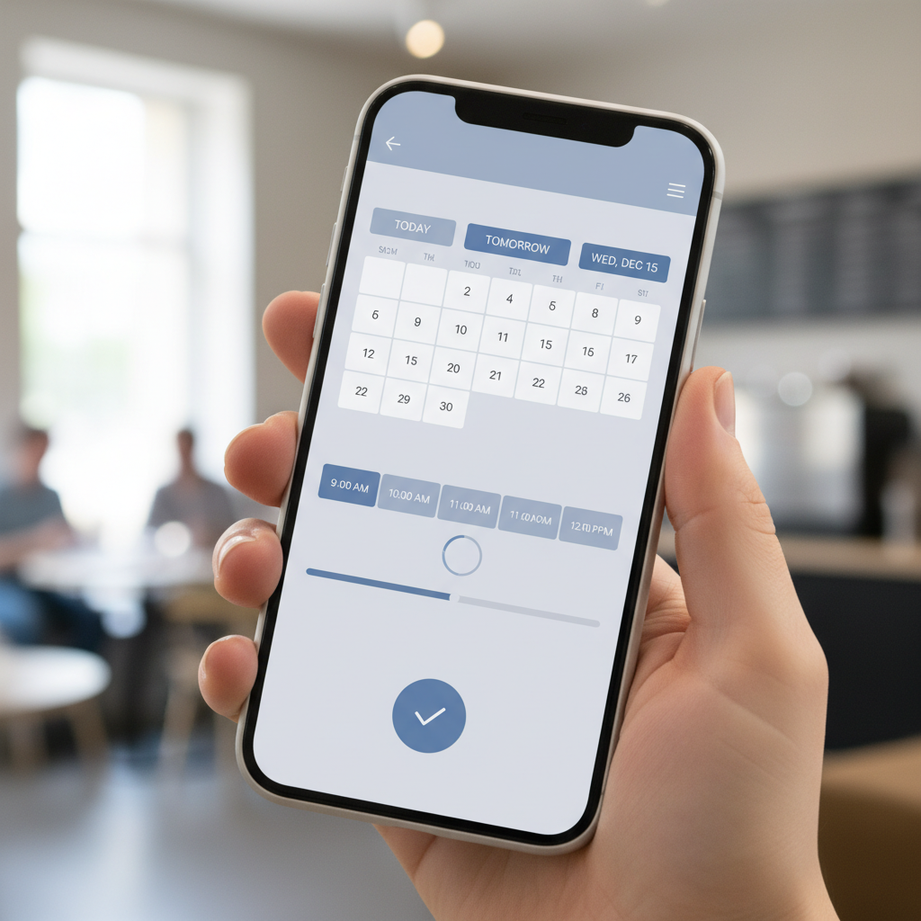 Online booking form with consent checkboxes and privacy notice