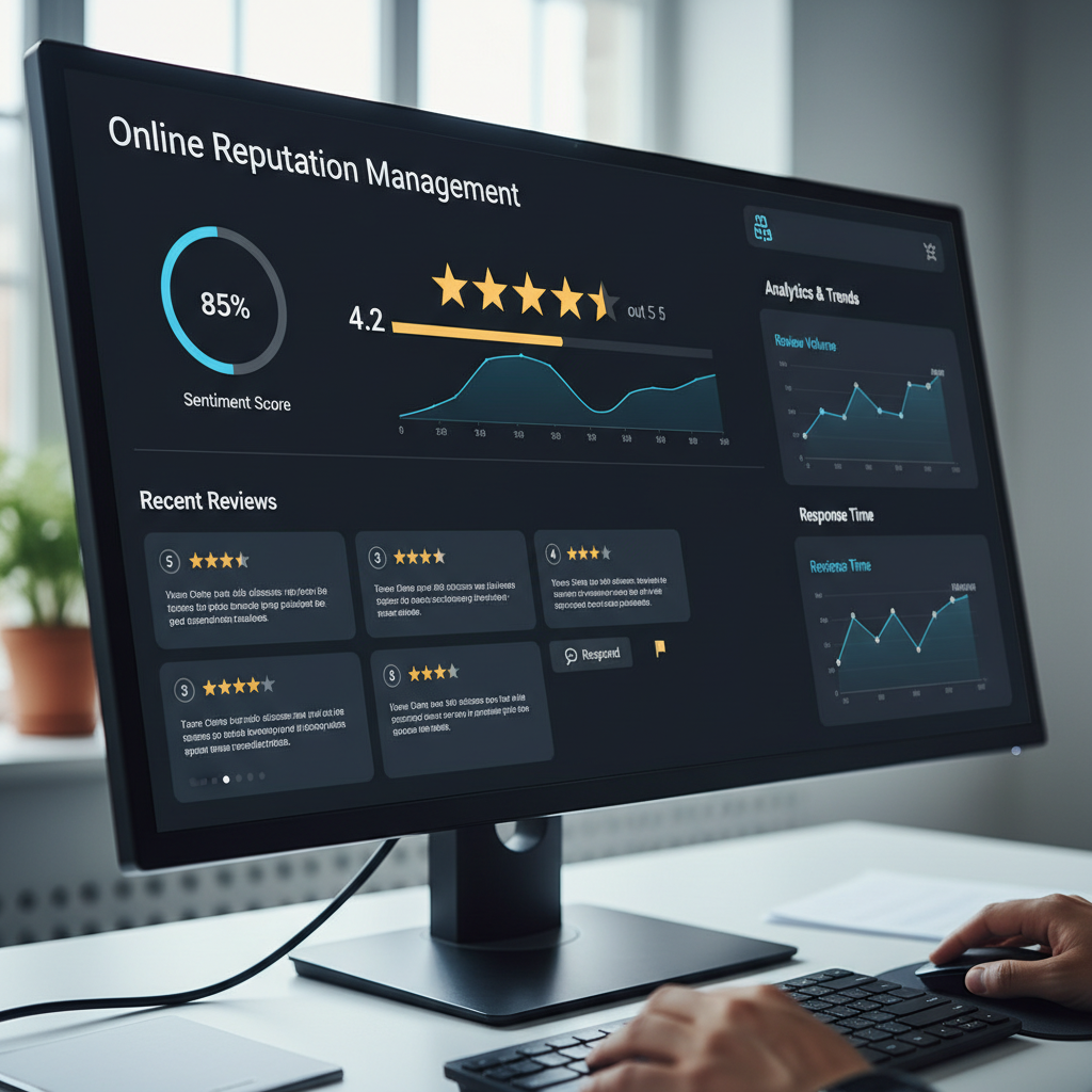 Review management software dashboard showing gating configuration